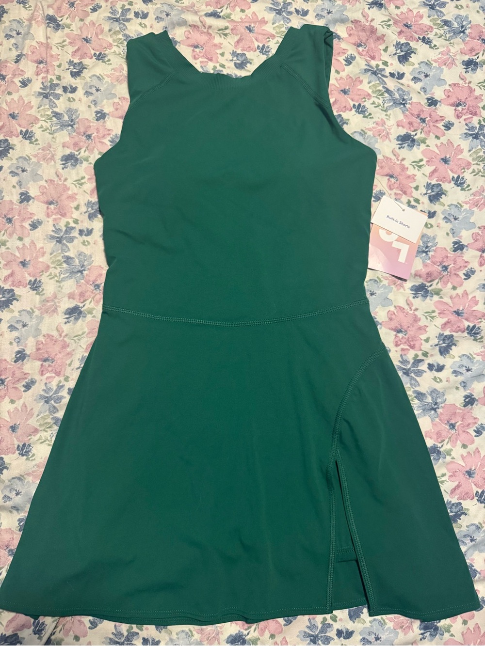 JoyLab Dark Green Athletic Skater Dress